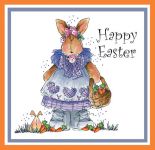 Bunny with Carrots Card